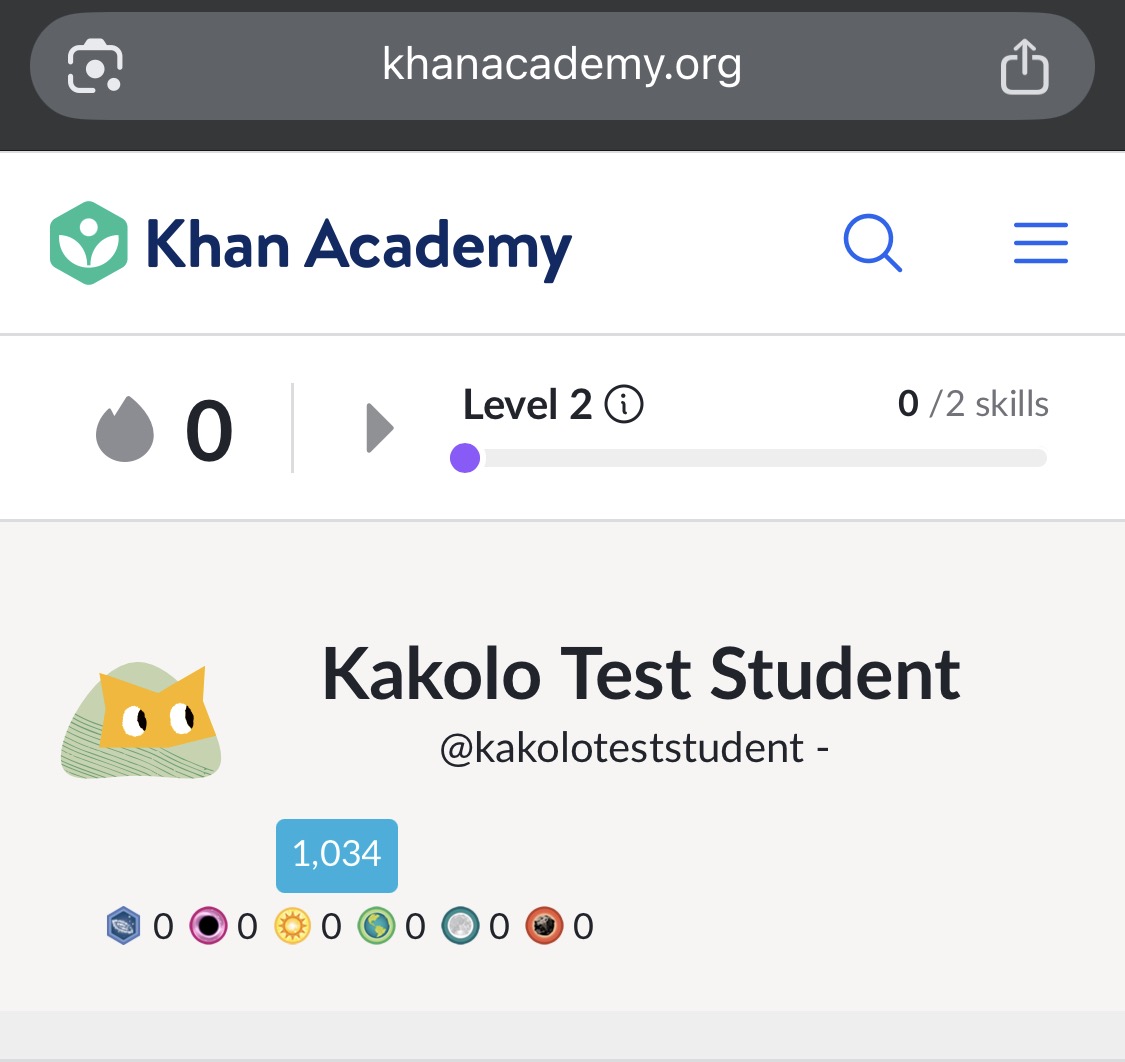 How to find your Khan Academy username